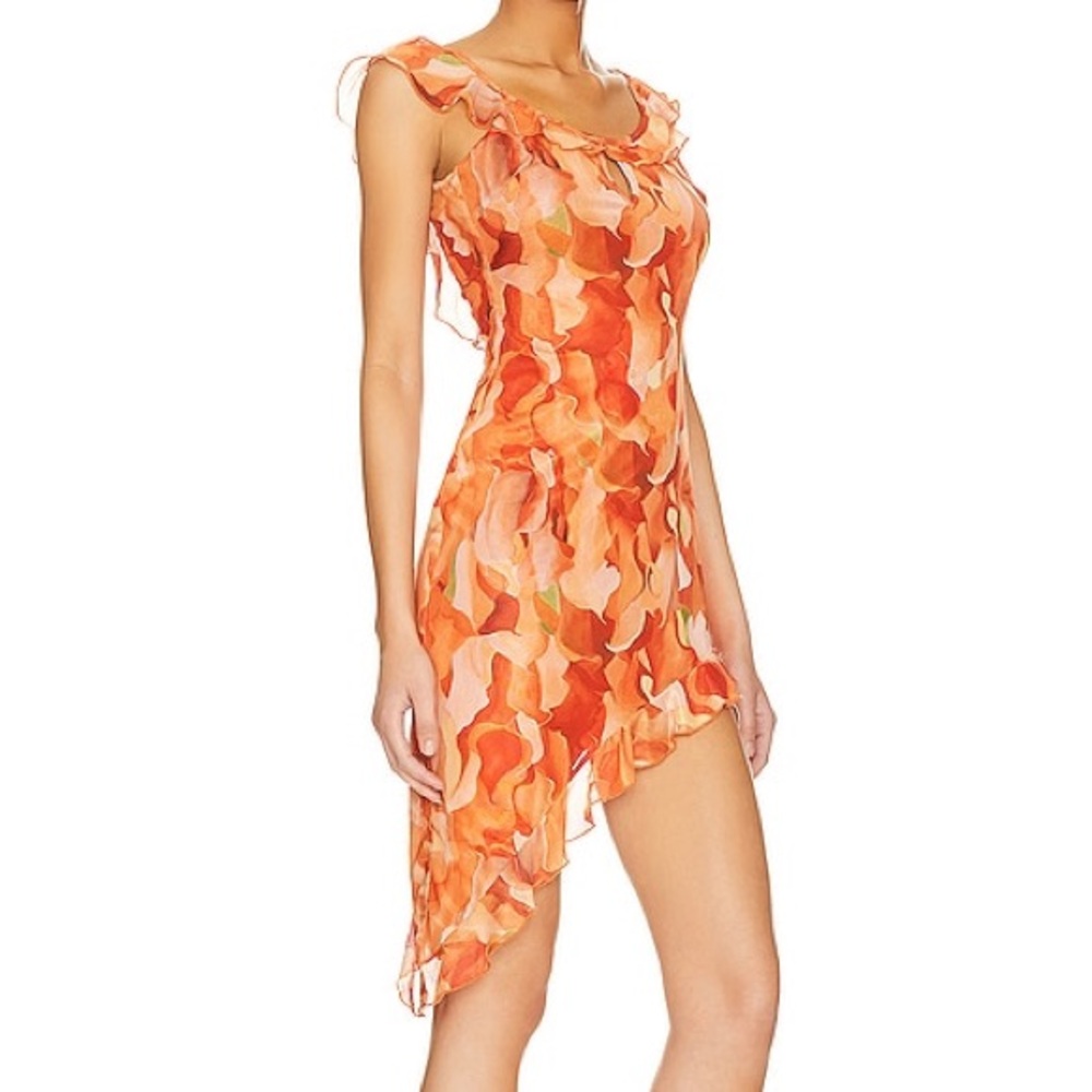 More to Come Asymmetrical Valentina dress Orange Multi
